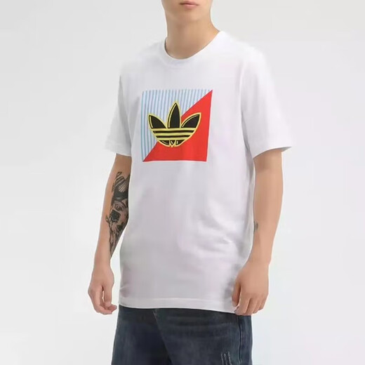 adidas Adidas Clover Men's New Sportswear Short Sleeve T-Shirt FM3894 FM3389 XS