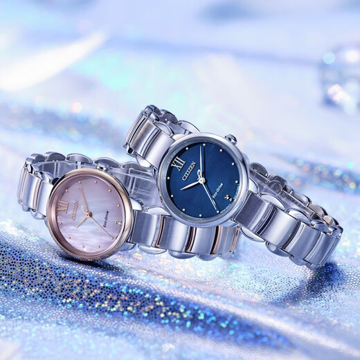 CITIZEN watch women's Japanese and Korean watch L series light kinetic energy mother-of-pearl steel belt student New Year gift EM0920-86L