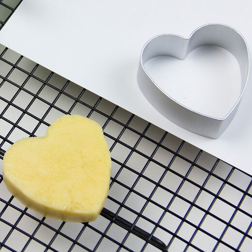 DOLO pineapple cake mold rectangular heart-shaped pineapple flower frosted cookie baking DIY abrasive stainless steel pressure model rectangular pineapple cake mold (10 pieces)