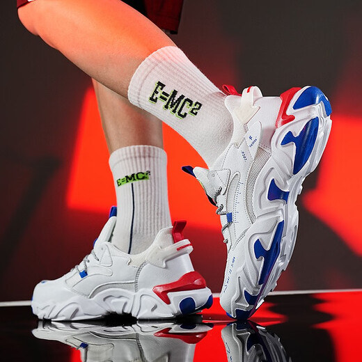 Wuxi Extra Large Men's Shoes Autumn and Winter Youth Sports Shoes Rotary Buckle Big Children Junior High School Students Plus Velvet Warm Boys Cotton Shoes 6636 White-Double Net 42