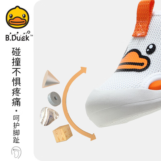 B.duck Little Yellow Duck Kinderschuhe Kinderzehen Sandalen Mesh atmungsable Strandschuhe Sommer Herren- und Mädchenschuhe 5022 Beige 22