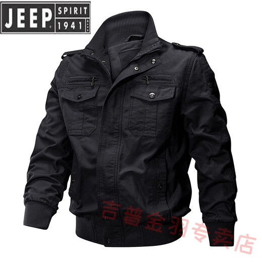 JEEP SPIRIT男士飞行员外套男夹克二战美军军迷战术外套 9903军绿色 薄款 2XL 150-165斤 建议