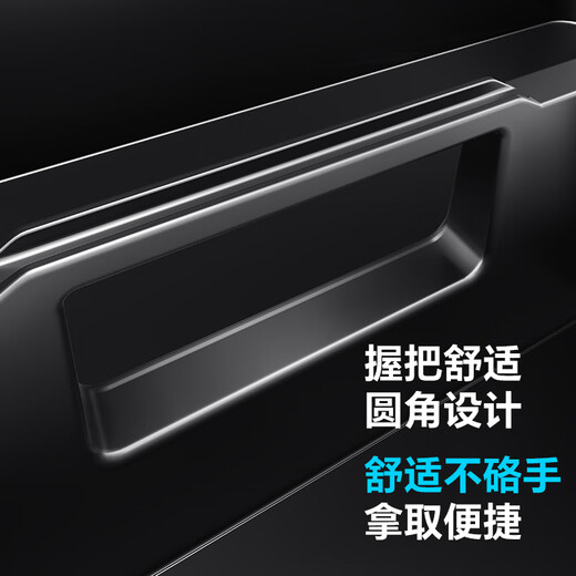 LIANQIU Lianqiu 2025 new lengthened and widened large square box can hold fish floats and fishing supplies adjustable partition tool box black