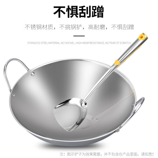 CD Kitchen Yida Olla de Acero Inoxidable Olla de Acero Olla de Doble Oreja Estufa de Alcohol Estufa de casete Estufa de Gas Olla Seca Universal Olla Caliente 10 Pulgadas 25 cm