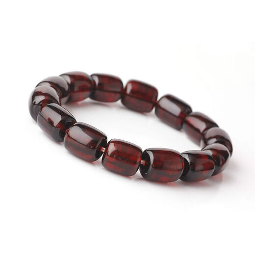 Qinrui natural raw mineral Baltic amber, old and new beeswax, blood amber barrel bead bracelet, 9mm (price per string) barrel bead shape
