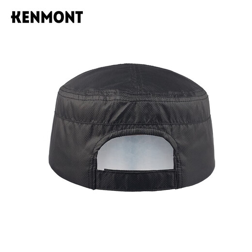 Kenmont thickened warm quilted pure black peaked cap men's autumn and winter outdoor street cold flat cap km-2651