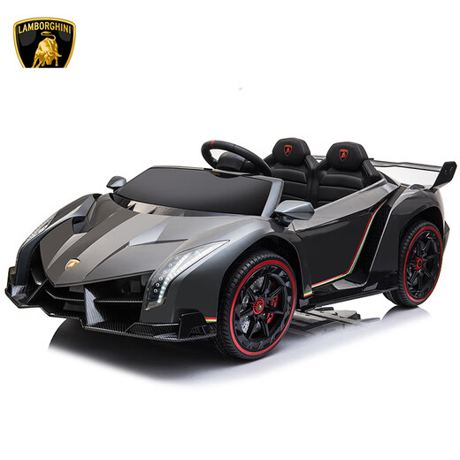 HAOWA Lamborghini children's electric car four-wheel car remote control infant and toddler sports car baby toy car can seat people upgrade green