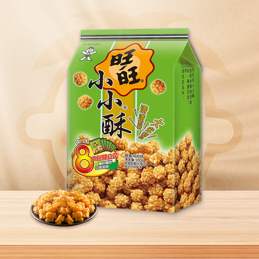 Wangwang Xiaoxiaoqian, Hühnchengeschmack mit Zwiebelgeschmack 200 g Tasche, ungezwungene Pufffutter, Zhuanju-Snacks und knusprige Kekse