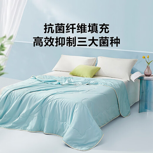 LOVO Luolai Life's brand air-conditioning quilt cool summer cool quilt anti-mite antibacterial washable summer [cool feeling antibacterial summer quilt] summer sea breeze blue 200*230cm