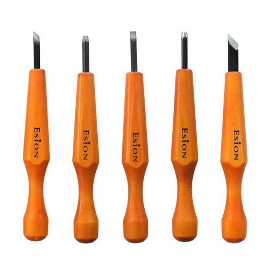 Japan imported ESION rubber stamp carving wood carving knife rubber brick carving knife printmaking carving knife single tool No. 2 round knife