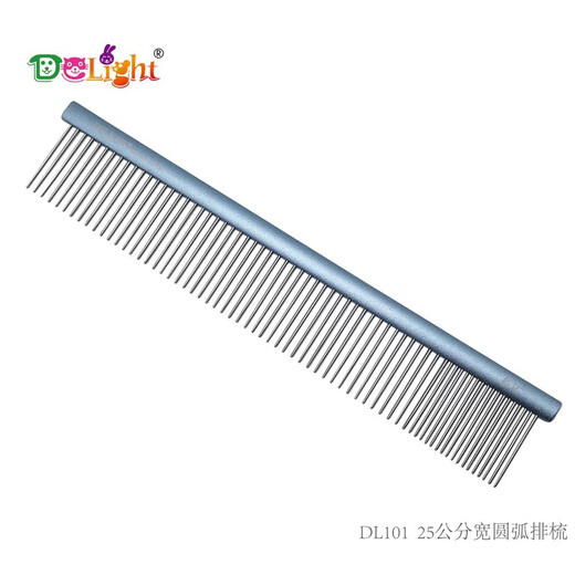 DELIGHT Pet Comb Cat and Dog Comb Ragdoll Cat Knot Comb Teddy Bichon Dog Combing Artifact Pulling Comb DL101-1 Aluminum Handle Comb 25cm-Blue