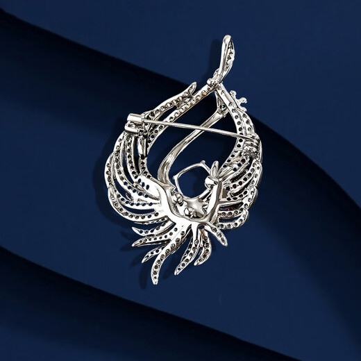Marco Bizzarri brand brooch Wings Phoenix brooch high-end women's exquisite personalized corsage pin luxury accessories design gift box blue Mother's Day and Teacher's Day gifts for teachers