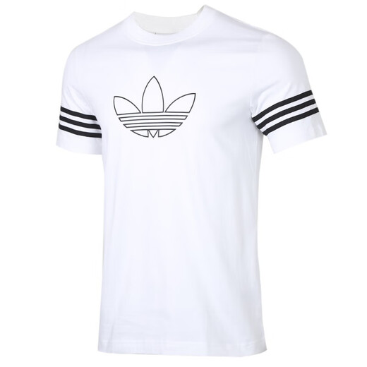 Adidas (Adidas) Clover Men's Clothing 2025 Summer NUEVA ASPERA DE SPORT Moda informal cómodo transpirable Camiseta de manga corta Camiseta Oficial FM3894 XL -58