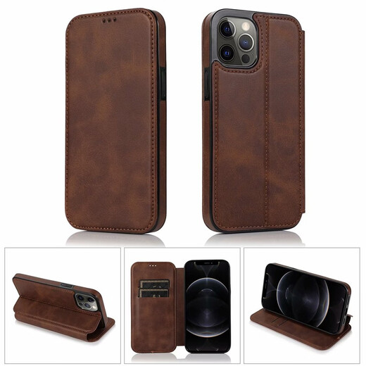 
Jinhao suitable for iPhone16ProMax mobile phone case 15 flip cover 14 card holder Apple 13 magnetic leather 12 protective case 11 business full coverage anti-fall fashion ultra-thin flip cover card holder black 6.1 inch apple 13