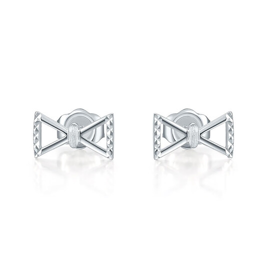 Liuguifu Jewelry Bow Earrings PT950 Platinum Earrings Earrings Earrings Women's E-commerce Special Birthday Gift 1.65g