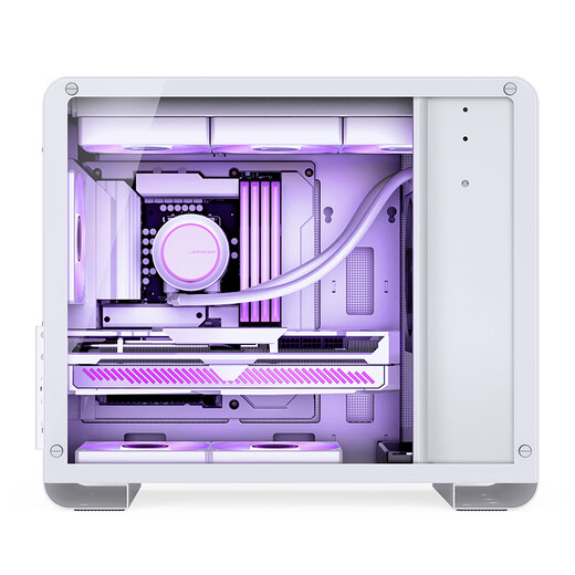 JONSBO U4 Mini white MATX chassis (MATX motherboard/360 cold arrangement/side transparent tempered glass/supports back-plug motherboard/330-420mm graphics card)