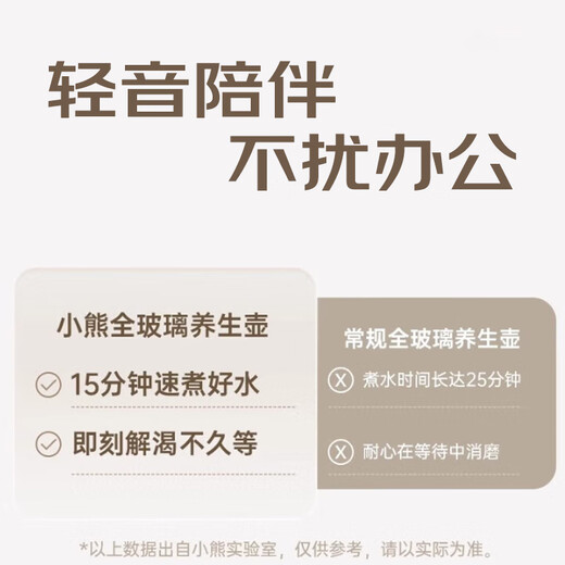 Bear all-glass health pot, health cup, office multi-function stove-cooked camellia teapot 0 metal all-glass kettle body thermostatic kettle kettle electric kettle YSH-P10R8 all-glass thermostatic kettle 1L with filter