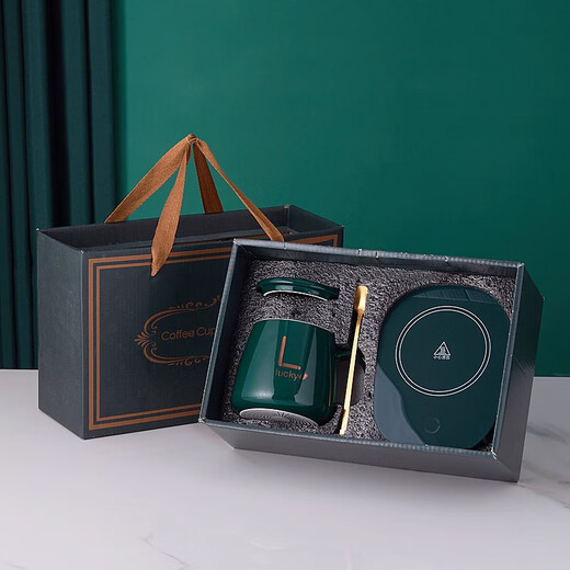 WINTERPALACE 55 degree constant temperature water coaster coffee cup ceramic mug birthday gift for boyfriend and girlfriend teacher commemorative custom warm cup - graduation gift for teacher gift box