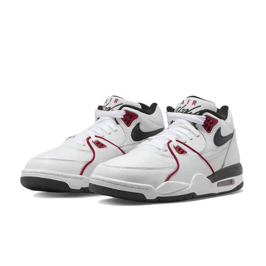 耐克（NIKE）篮球鞋男鞋2025夏季新款运动鞋AIR FLIGHT 89简版AJ4休闲鞋板鞋 FD9928-101白红 40.5