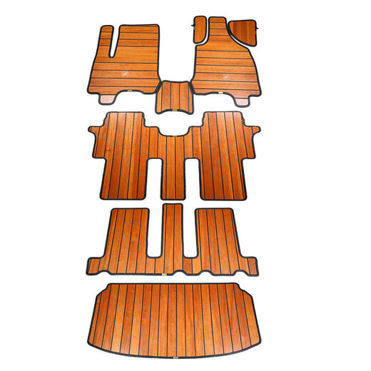 Liju Buick GL8 solid wood floor mat Luzun ES wood floor solid wood fat head fish 25S652T653T accessories front row main and co-pilot (tea wood original color)