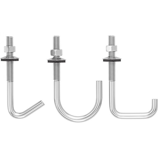Tianzhuo Hardware 304 stainless steel asbestos tile hook square hook special-shaped screw round hook hook right angle hook bolt corrugated hook nail straight hook type M5*60 5 pcs