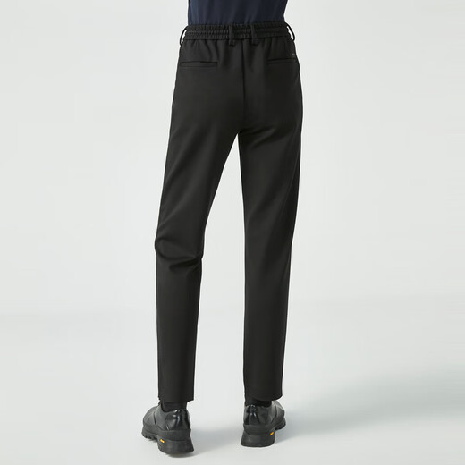 劲霸男装（K-Boxing）秋季商旅百搭休闲裤松紧抽绳直筒商务慢跑裤男|BCKG3527 黑色 30