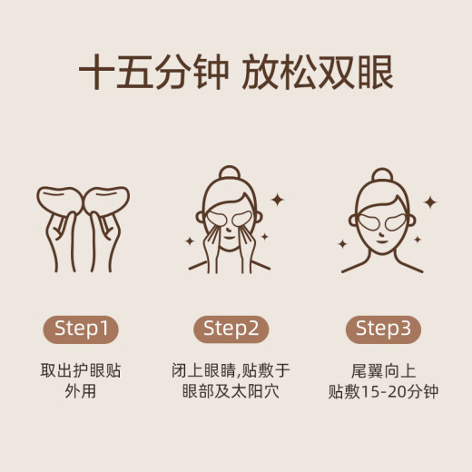 珍视明花青素护眼贴成人型45对清凉敷贴中老年男女士通用学生冷敷眼膜贴