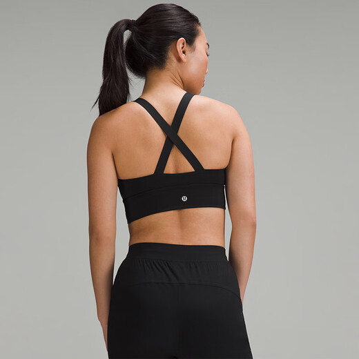 Lululemon丨Energy Women's Wide Shoulder Strap Long Sports Bra Wicking LW2EBPA Black S
