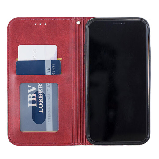 Vereinfachtes chinesisch 15 Pro Mobiltelefon Fall Xiaomi 15 Flip Leder Hülle Xiaomi 15 Wallet Card Protection Case Anti-Fall-Fall Männer-Frauen-Mobiltelefonhülle fünfzehn Xiaomi 15 Rote Hand Lanyard