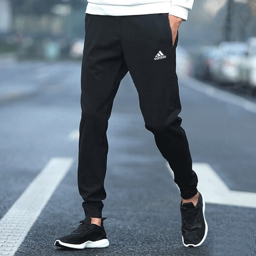 阿迪达斯 （adidas） 裤子男裤 长裤卫裤跑步训练健身宽松休闲运动裤 GK9226/针织收口/阿迪logo XL (185)