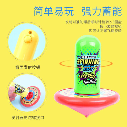 心有灵犀 旋转陀螺儿童手转旋转叠叠乐叠罗汉叠加发射陀螺对战盘男孩玩具 叠叠乐陀螺【5陀螺+1发射器】