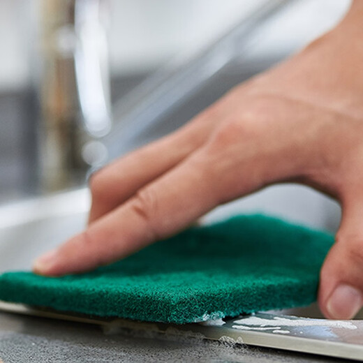 Ruibao scouring pad 20 pieces of rags are enlarged and thickened for the kitchen, durable and powerful for cleaning, degreasing, dishwashing and pot washing, green and cuttable