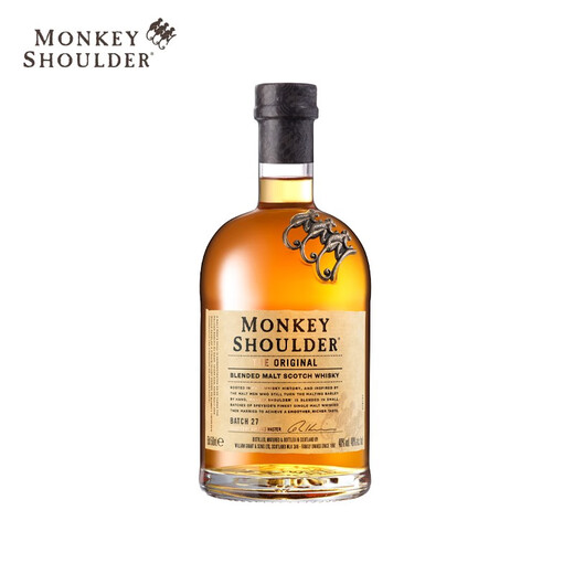 三只猴子（Monkey Shoulder）洋酒 调配麦芽苏格兰威士忌500ml  基酒调配 两只装