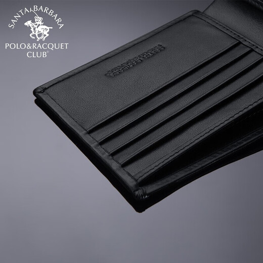 St. Paul men's wallet genuine leather loose leaf driver's license top layer cowhide clip counter style youth business wallet Father's Day gift horizontal style - genuine leather lining