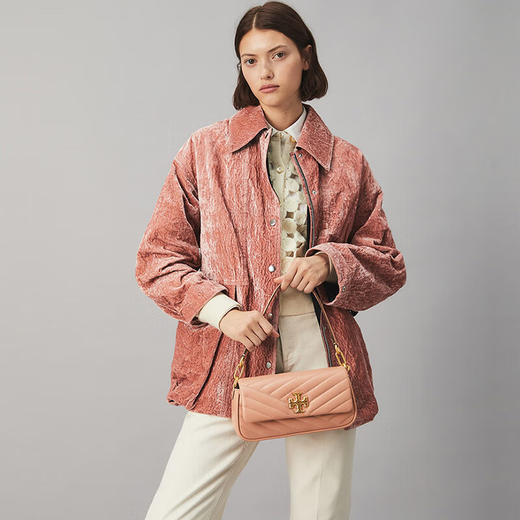 汤丽柏琦（Tory Burch）tb女包 汤丽柏琦女士手提包腋下包KIRA系列链条单肩包斜挎包 生日礼物送女友 粉色 85229-687