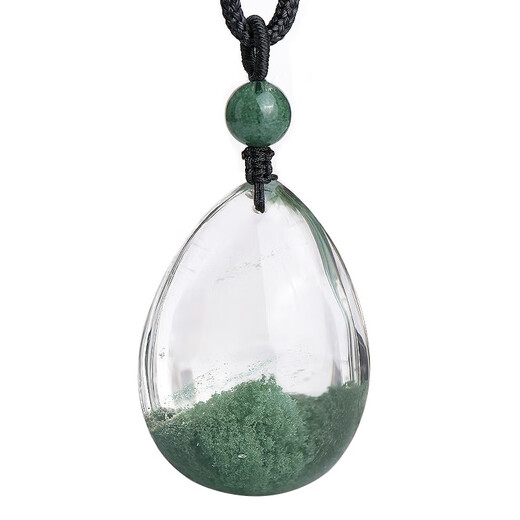Bocre Natural Green Ghost Anhänger Frauensammlung Hochwertiges Cornucopia Green Ghost Crystal Anhänger Junge Geburtstagsgeschenk 13786 Fortune Treasure Basin