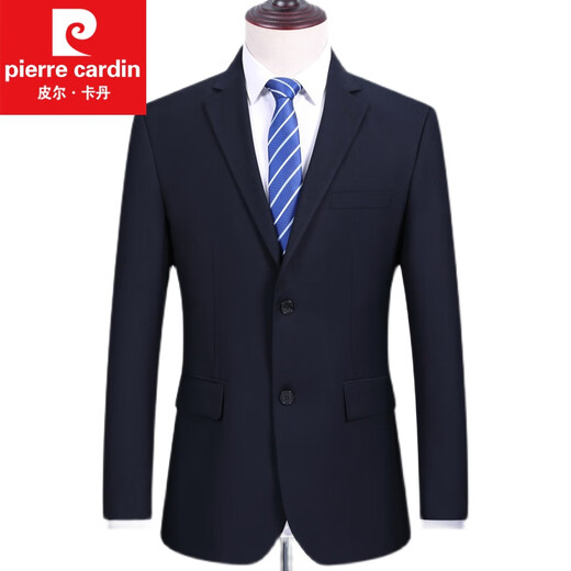 Pierre Cardin middle-aged suit men's suit business formal suit professional suit groom wedding suit dad knitted navy blue 2 buttons double slit 99 L 175/B 2 feet 7 waist