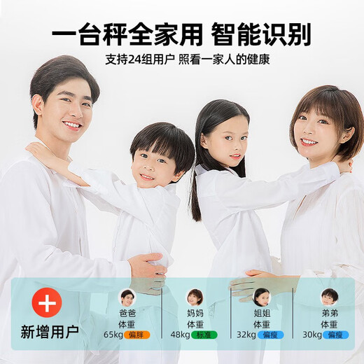 沃莱（ICOMON）智能体脂秤减肥专用精准家用充电体重体脂一体秤多项数据小型电子秤人体体重秤 充电款SO01【斤/公斤可切换】