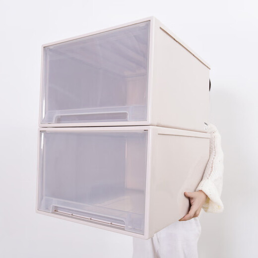Zhewei Rangement Box Datoir en plastique Transparent armoire de rangement transparent vêtements sous-vêtements vêtements tristes Box Armoire Armoire Rangement 3523: profondeur 47 * Largeur 35 * Hauteur 23