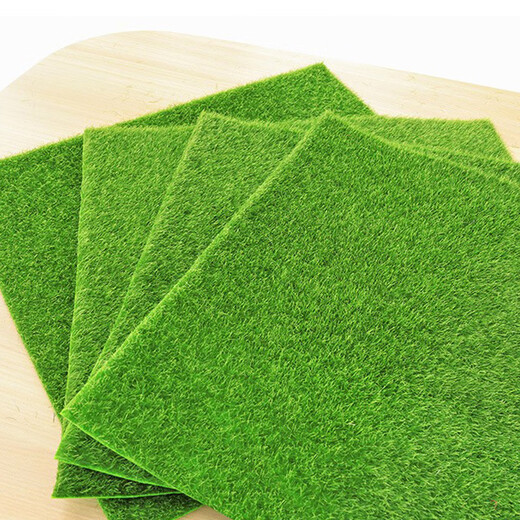 OEMG simulated lawn fake white hair artificial turf micro landscape decoration moss bonsai grassland diy landscaping material 50*50cm large lawn (1 piece)