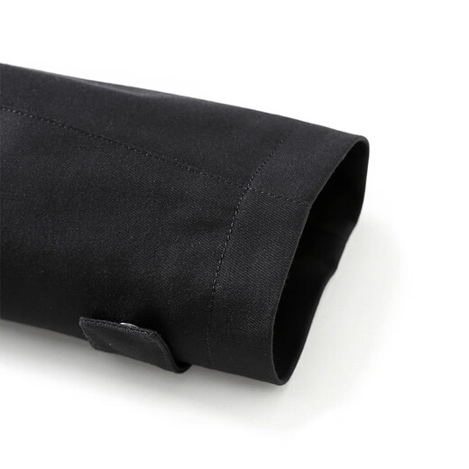 Septwolves Water-Repellent Windbreaker Men's Jacket Stand Collar Mid-Length Casual Men's Clothes Top 001 (Black) 2XL 180/96A