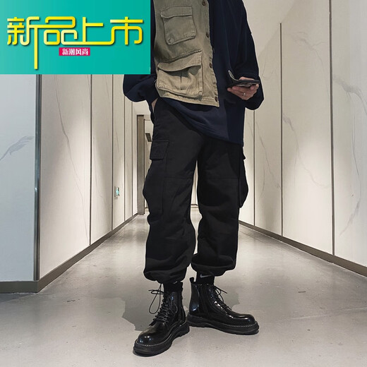 Neue 21-jährige neue High-Top British Trendy Herrenschuhe Martin Boots Lederschuhe erhöhte Stiefel Herbst und Winter plus Samt 12213 bequeme Mid-Top-Kleidung-resistente Lederspot 38 Männer