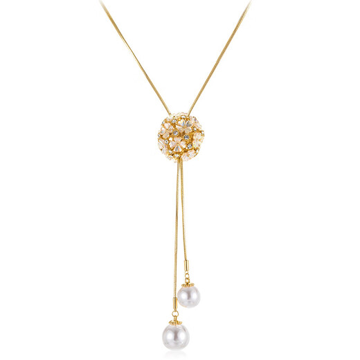 Challe de fleur Qlady Chaîne Chain de femme Long Collier Tempérament pour femmes Tempérament High-Und Pendants Pendants Light Luxury Pendant Gift
