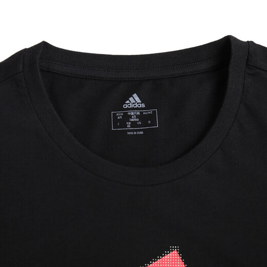 Adidas women's clothing 2025 summer new comfortable breathable running training casual cotton sportswear short-sleeved T-shirt FJ5010/black S