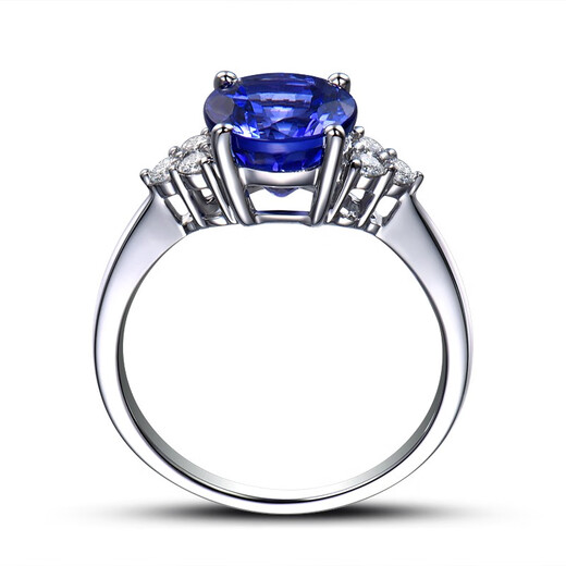 Millai Jewelry 2.6 carat natural tanzanite ring for women 18K gold inlaid diamond diamond ring jewelry custom gift ring number can be customized