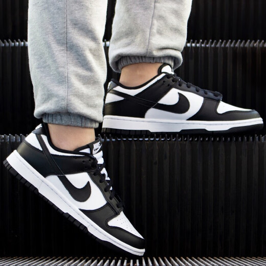 
NIKE Nike men's shoes women's shoes Dunk Low low top men's and women's couples sports skateboard casual fashion shoes CW1590(GS)/DD1391-100 black and white panda 38.5