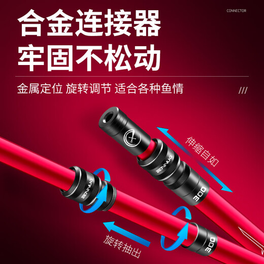 Benno carbon net copying ultra-light and ultra-hard net copying rod set large retractable rod fishing net pocket copying head complete set reverse wire high carbon +35# aluminum alloy competitive net head 1.8m