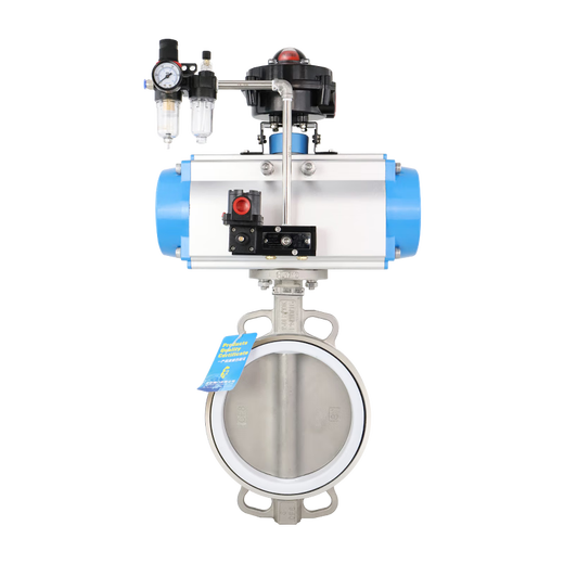 Taichen-Ventil D671XJ Pneumatische Stiftnadel-Pinch-Schmetterlingsventil Edelstahl Cricketkugel Schleifen Gusseisen DN50-300 Weichsiegel Wasser-resistent