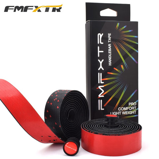 FMFXTR road handlebar with bicycle handle non-slip silicone strap gradient color dead speed bike strap bicycle spare parts black and green gradient 1 pair