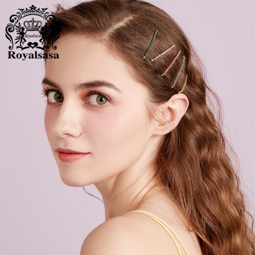 Royal sasa皇家莎莎发夹一字夹边夹侧夹刘海夹发卡子头饰发饰5只装